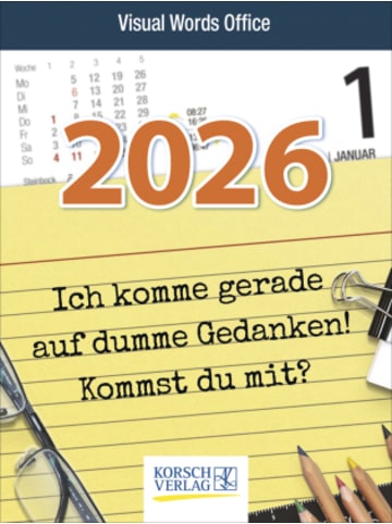 Korsch Kalender - Visual Words Office 2026