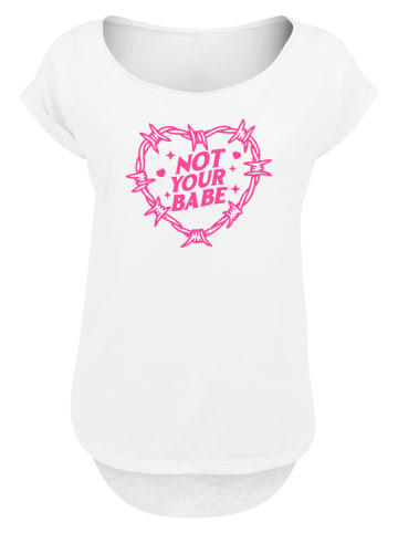 F4NT4STIC T-Shirt Unabhängige Frau Not Your Babe Frauentag in weiß