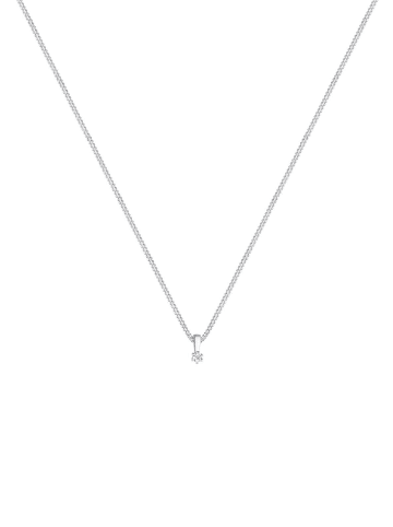 Elli DIAMONDS  Halskette 925 Sterling Silber Kreis in Weiß