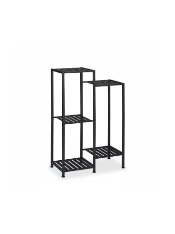 relaxdays Blumenregal in Schwarz - (B)55 x (H)81 x (T)28,5 cm