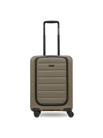Redolz Essentials 17 4-Rollen Kabinentrolley 55 cm Soft-Pocket Laptopfach in brown