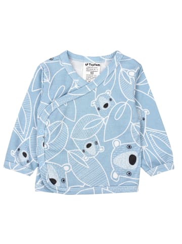 TupTam Baby Jungen Langarm Wickelshirt 5er Set in beige/blau