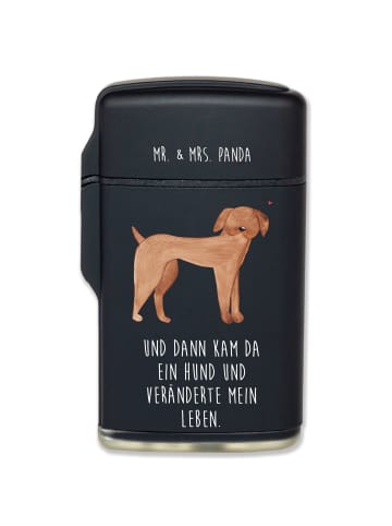 Mr. & Mrs. Panda Feuerzeug Hund Dogge mit Spruch in Schwarz