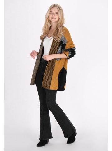 IZIA Damen Cardigan in Kamel Schwarz