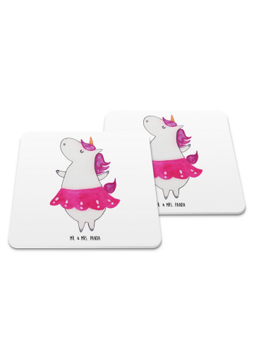 Mr. & Mrs. Panda Untersetzer Set Einhorn Ballerina ohne Spruch in Weiß