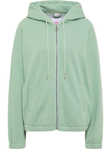 myMo Kapuzensweatjacke in Dunkelmint