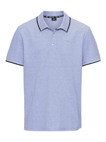 H.I.S. Poloshirt in blau mel.