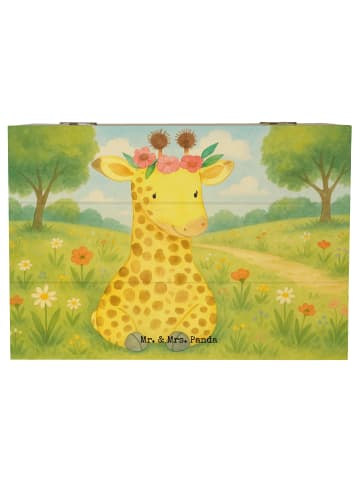 Mr. & Mrs. Panda Box mit Deckel Giraffe Blumenkranz Design ohne ... in Weiß