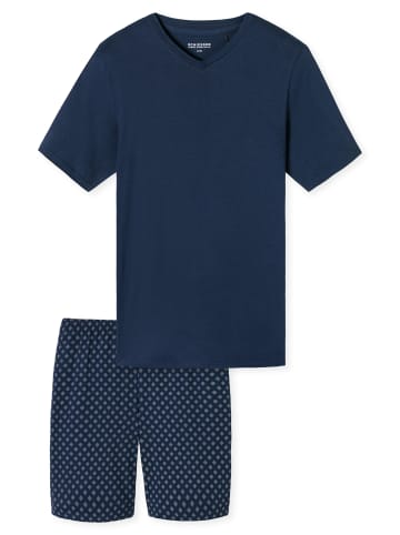Schiesser Schlafanzug Casual Essentials in Admiral