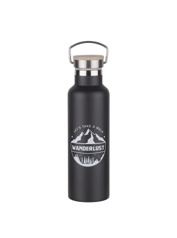 Butlers Isolierflasche WANDERLUST in Schwarz