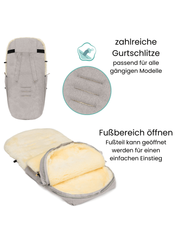 fillikid Winterfußsack Bernina Lammfell Exklusiv in Champagner