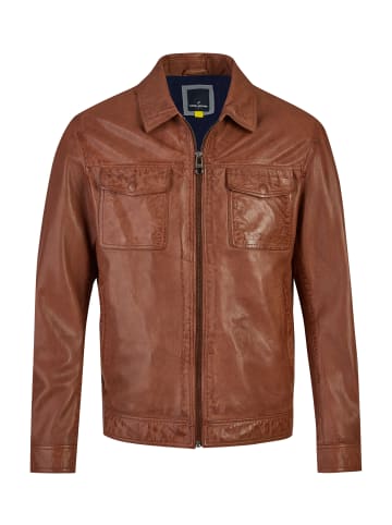 HECHTER PARIS Lederjacke in hazelnut