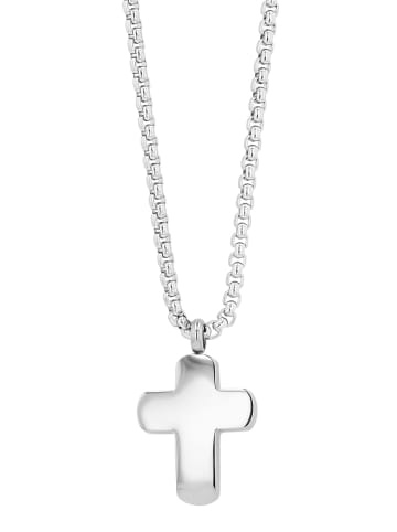 Adeliás Unisex Halskette – Erbskette aus Edelstahl 61 cm in silber