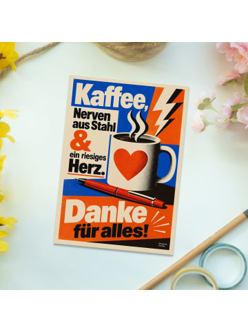 Mr. & Mrs. Panda Grußkarte Blitz humorvoll Design mit Spruch in Weiß