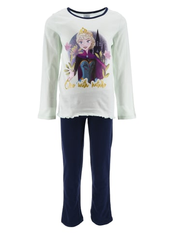 Disney Frozen 2tlg. Outfit: Schlafanzug Anna und Elsa Langarmshirt mit Hose in Türkis