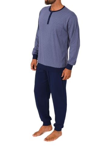 NORMANN Langarm Schlafanzug Pyjama Bündchen print - 84020 in rot