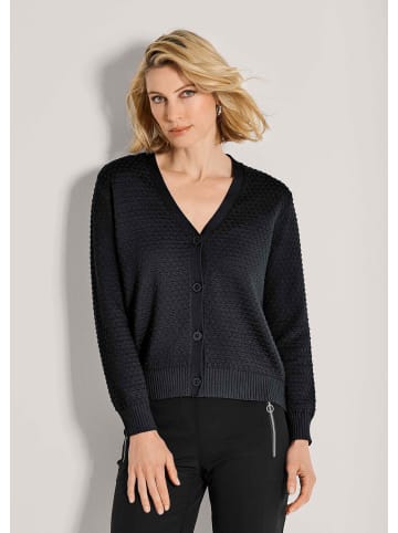 MADELEINE Eleganter Cardigan mit V-Ausschnitt in schwarz