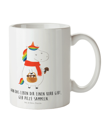 Mr. & Mrs. Panda Kindertasse Einhorn Pilz mit Spruch in Weiß