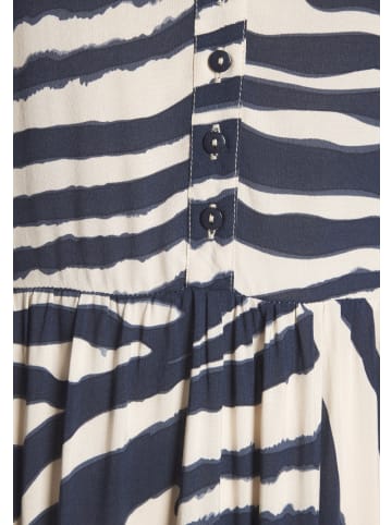 LASCANA Maxikleid in creme-graublau bedruckt