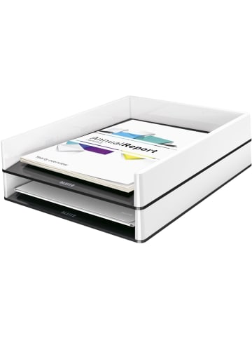 Leitz Briefkorb Wow Duo Colour A4 Polystyrol weiß/schwarz