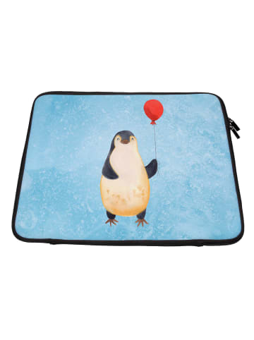 Mr. & Mrs. Panda Notebook Tasche Pinguin Luftballon ohne Spruch in Eisblau