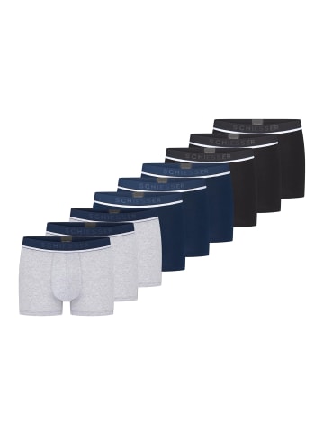 Schiesser Retro Short / Pant 95/5 Organic Cotton in Schwarz / Blau / Grau