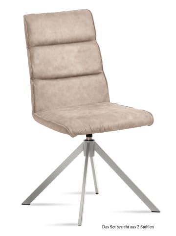 58 aufm Kessel ESSZIMMERSTUHL drehbar (2er-Set) Dulcea 47x92x60 Edelstahl/Natur