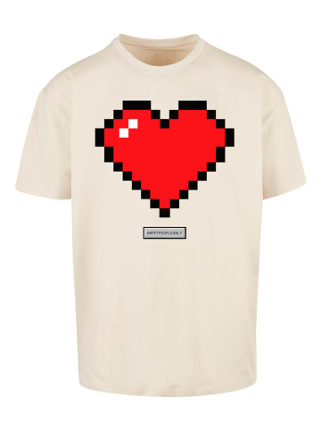 F4NT4STIC T-Shirt Pixel Herz Good Vibes Happy People in sand