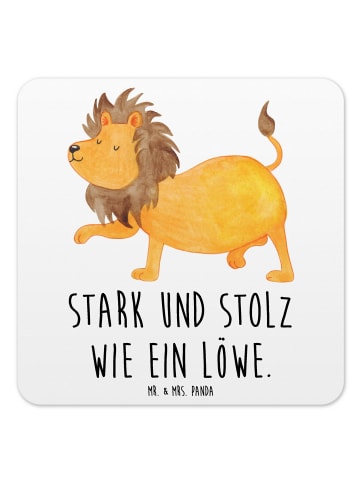 Mr. & Mrs. Panda Untersetzer Set Sternzeichen Löwe mit Spruch in Weiß