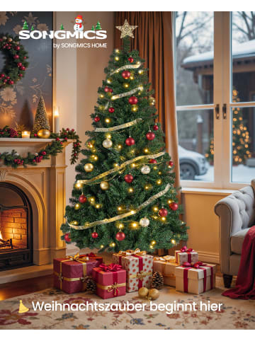 SONGMICS Weihnachtsbaum Lilac in Grün - (H)180 x (D)78 cm