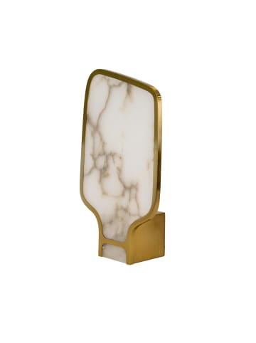 The Lumine Tischlampe 8118 in Weiß / Gold – (B)25 x (H)43 x (T)10 cm
