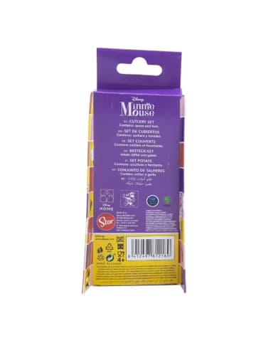 Disney Mickey Mouse Disney Mickey Mouse Kinderbesteck Set 2-teilig – Löffel & Gabel in Lila