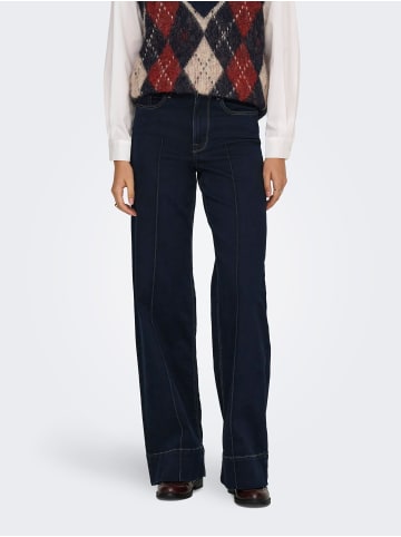 ONLY Jeans mit weitem Bein in Dark Blue Denim