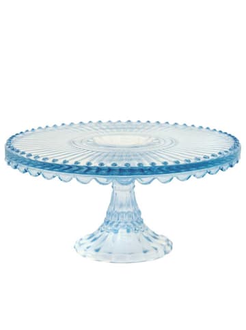 Greengate Glas Tortenplatte ALICE PALE BLUE Blau 20 cm