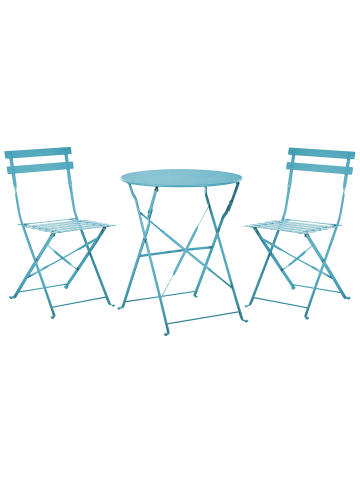 Beliani 3-tlg Bistro Set FIORI in Blau