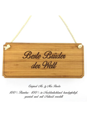Mr. & Mrs. Panda Holzschild Brüder mit Spruch in Keine Angabe