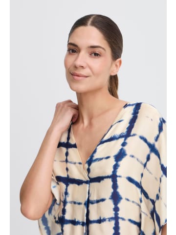 Pulz Kleid PZELANI Oversize fit in Off White / Navy Printed