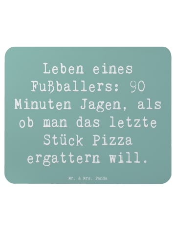 Mr. & Mrs. Panda Mauspad Spruch Fußballer Leidenschaft mit Spruch in Meeresbrise