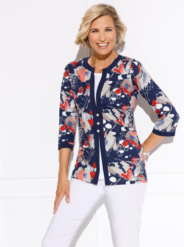 Sieh an! 2-in-1-Shirt in marine-koralle-bedruckt