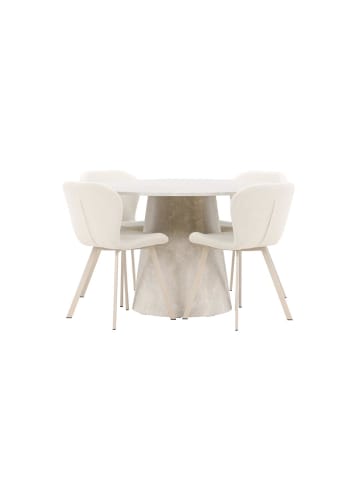 ebuy24 Essgruppe Lanzo (5-teilig) Beige 120 x 120 cm
