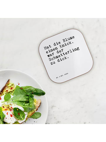 Mr. & Mrs. Panda Unterleger Hat die Blume einen... mit Spruch in Weiß