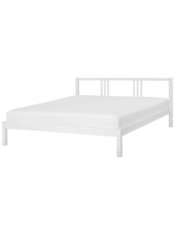 Beliani Doppelbett VANNES in Weiß - (W) 187 x (H) 80 x (L) 209 cm