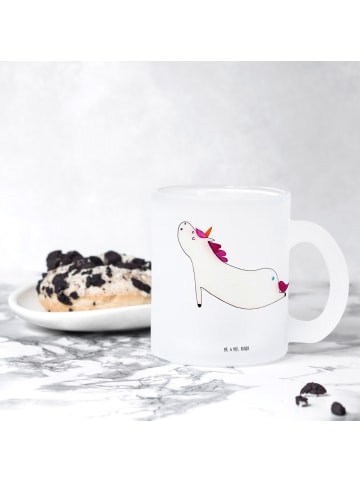 Mr. & Mrs. Panda Kaffeetasse Einhorn Yoga ohne Spruch in Transparent