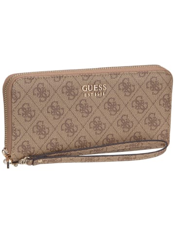 Guess Geldbörse Brenton Slg Large Zip Around in Latte Logo