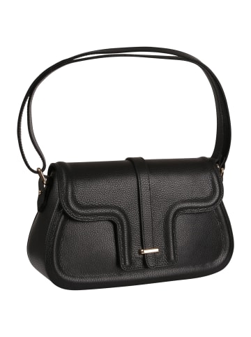 Toscanto Leder Schultertasche Toscanto Tasche schwarz ca. 33cm