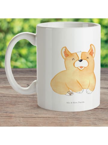 Mr. & Mrs. Panda Pott Corgie ohne Spruch in Weiß