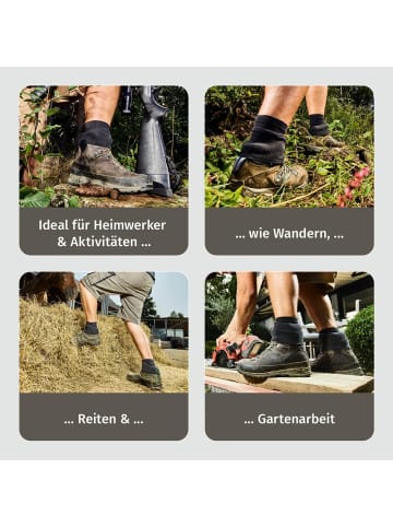 Socklaender Schutz-Socke 44/47 schwarz mit Doppelschaft Schwarz