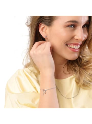 Lucardi 925 Silber Armband  Herz