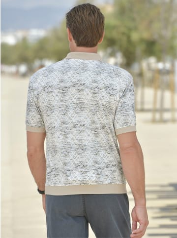 WITT WEIDEN Kurzarm-Poloshirt in weiß-bedruckt