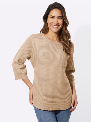 Sieh an! Rundhalspullover in beige